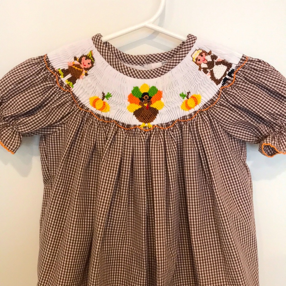 Thanksgiving Smocked Bubble Jumper